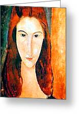 Portrait of Jeanne Hebuterne Painting by Amedeo Modigliani - Fine Art ...