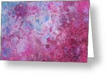 Abstract Square Pink Fizz Greeting Card by Michelle Wrighton