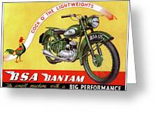 BSA BANTAM GOES EVERYWHERE Metal Sign with enamelled finish