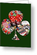 Club Playing Card Shape - Las Vegas Icons Canvas Print by Gravityx9