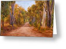 Country Roads 2  Impressionism Art Greeting Card