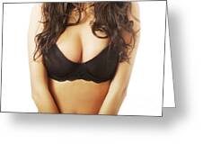 Female boobs in black bra Poster by Piotr Marcinski - Pixels