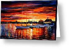 Helsinki - Sailboats At Yacht Club Painting by Leonid Afremov - Fine ...