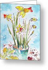 Potted Daffodils Painting by Pat Katz - Fine Art America