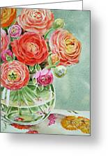 Ranunculus in the Glass Vase Painting by Irina Sztukowski - Fine Art ...