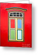 Singapore Red Window Greeting Card Singapore Red Window Greeting Card