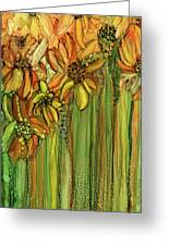 Sunflower Bloomies 2 - Golden Mixed Media by Carol Cavalaris | Fine Art ...