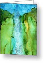 Take The Plunge - Abstract Landscape Greeting Card by Michelle Wrighton