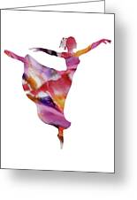 Watercolor Silhouette Dancing Ballerina IIi Painting by Irina Sztukowski