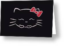 Cute smiling Hello kitty Japanese kawaii cartoon cat illustratio #1 Poster  by Awen Fine Art Prints - Fine Art America