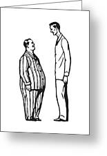 Short Fat Man and Tall Thin Man #1 Drawing by CSA Images - Pixels
