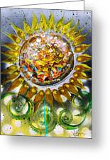 Abstract Sunflower 4 Greeting Card
