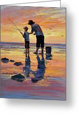 Legacy Lesson - Dad and son fishing by Laurie Snow Hein