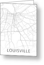 Louisville Kentucky City Map Black and White Street Series Canvas