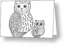 Premium Vector  Hand drawn owl in doodle style sketch. line art and color.  kids education