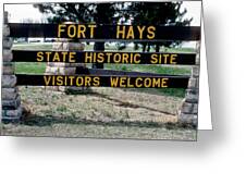 Sign welcoming visitors to Fort Hays, Kansas - KANS005 00409 by Kevin  Russell