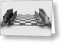 Chess Board Setup #2 Greeting Card by Allan Swart