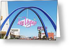 City of Las Vegas Arch and the Strat Close Photograph by Aloha Art - Fine  Art America