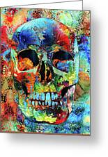 Colorful Skull Art - Hidden Gem - Sharon Cummings Painting by Sharon ...