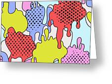 Comic dripping blots background in pop art, graffiti style. Funky paint  drips, staines, drops seamless pattern. Bold illustration Drawing by Julien  - Fine Art America