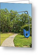 Giant Safety Pin in New Orleans, Louisiana (Corridor Pin, Blue)