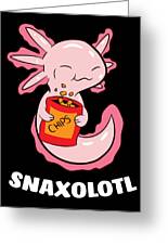 Cute Axolotl Lover Snaxolotl Kawaii Axolotl Food Sweets Digital Art by