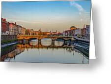 River Liffey Grattan Bridge Dublin Ireland Canvas Wall Art Picture Print 76x50cm 