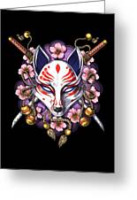 Kitsune Japanese Fox Mask Art Print by Nikolay Todorov - Pixels