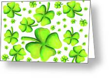 Lucky Four Leaf Clover Pattern Drawing by Iris Richardson - Fine