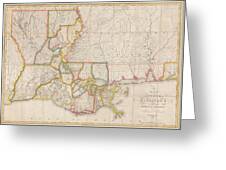 Map of the State of Louisiana With Part Of The Mississippi Territory from  Actual Survey By Wm Darby Entered th day of April Philadelphia circa Canvas  Print / Canvas Art by William