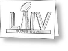 NFL Super Bowl LV or Super Bowl 55 Logo Line Art Illustration Black and  White Digital Art by Aloysius Patrimonio - Pixels
