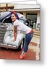 Pinup and Hot Rods #18 Throw Pillow by Steve Templeton - Fine Art America