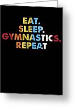 Retro Eat Sleep Gymnastics Repeat Vintage Sports Saying Novelty Gift idea  by Orange Pieces