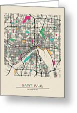 Saint Paul, Minnesota City Map by Inspirowl Design