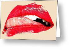 Sexy Lip Bite Mouth Lipstick Licking Painting by Tony Rubino - Fine Art  America