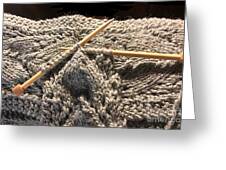 Wood Knitting Needles at Work by Georgina Mizzi