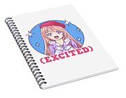Senpai Anime Girl Japanese Cute Manga Kawaii Spiral Notebook