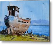 old fishing boat painting by vinayak deshmukh