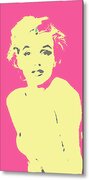 Marilyn Monroe Yellow Veil Naked Portrait Stretch Art 