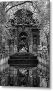Luxembourg Gardens Fountain Metal Print