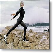 Model Wearing A Danskin Body Stocking Poster by John Cowan - Conde Nast