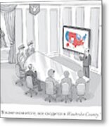 Russian Government Monitors Us Elections Metal Print
