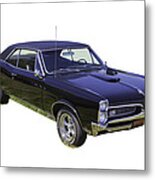 Black 1967 Pontiac Gto Muscle Car Metal Print