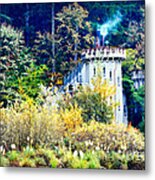 Oregon Castle In Fall Metal Print