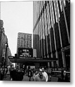 Outside Madison Square Garden New York City Winter Usa Metal Print