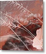 Woman In Pink Field Metal Print