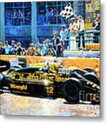 Senna Vs Mansell F1 Spanish Gp 1986 Metal Print