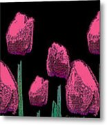 010 Hot Pink Tulips 2a Metal Print