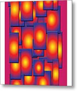 061 Glowing Squares Metal Print