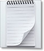 A Spiral Notepad With Lined Paper And A #1 Metal Print